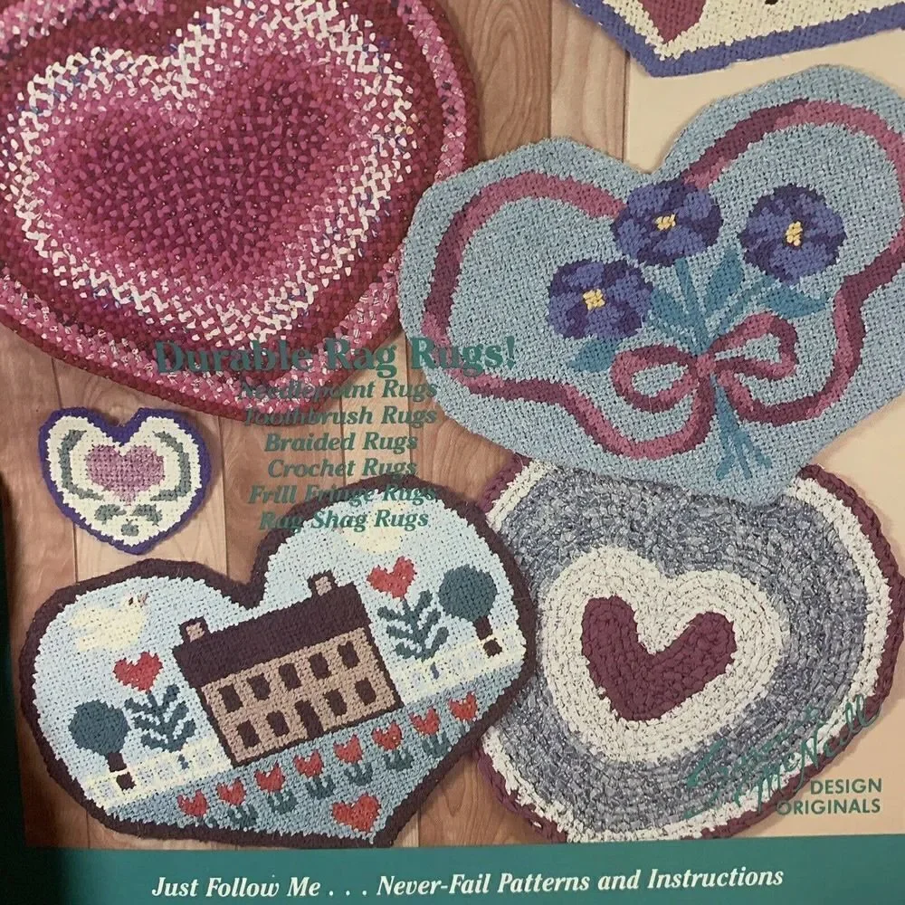 Vintage Rag Rug Rugpoint Pattern Book 1980s Craft